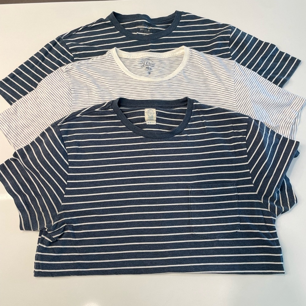 Bundle of 3 J. Crew stripe tshirts